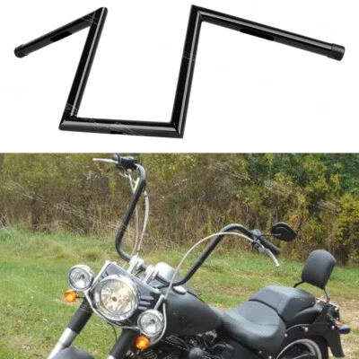 Guidão cabide macaco 10" barra Z 1" para Harley Road King Fatboy Breakout - Imagem 1 de 4