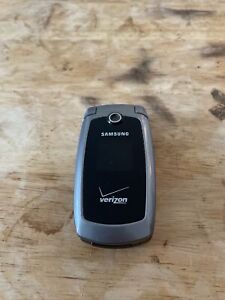 Samsung Verizon Flip Phone Cell SCH-U410 Color Camera Silver Parts Or Repair
