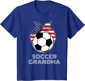 Soccer Grandma Grandparents US Grandmom Soccer Player Youth Unisex T-shirt - Picture 1 of 6