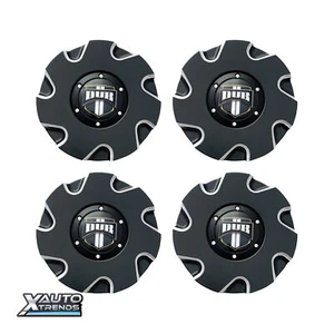 4 x Dub "Directa" Wheel Center Cap-Black Milled 26110-35BME - Picture 1 of 1