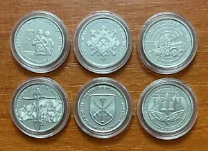 UCRANIA - JUEGO de 6 Monedas "Fuerzas Armadas" - 10 HRYVEN 2022 - 2024, UNC - Imagen 1 de 3
