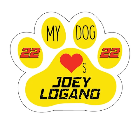 NASCAR #16 Joey Logano Dog Paw Magnet-My Dog Loves Joey Logano Magnet Cover