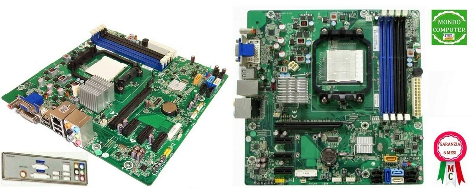 SCHEDA MADRE  AM2 HP H-ALVORIX-RS880-uATX +ATHLON II 2400+DISSIPATORE + 8 GB RAM - Immagine 1 di 1