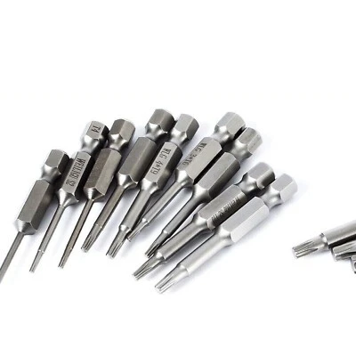 Extra Long Torx Bits Magnetic Torx Screwdriver Bit Set 1/4" Hex Shank T3 T4 -T50 - Image 1 of 4