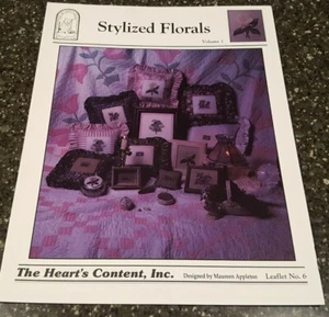 Stylized Florals Volume I The Heart's Content Counted Cross Stitch Leaflet 6 - Picture 1 of 2