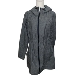 Langer Damenmantel Lucy grau klein wind regenabweisend Mitte Oberschenkel  - Bild 1 von 6