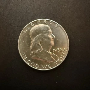 Medio dólar Franklin 1958-D brillante sin circular - Imagen 1 de 2