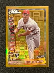 Reid Detmers 2022 Topps Chrome Rookie Youthquake Gold Refractor /50 Angels - Picture 1 of 2