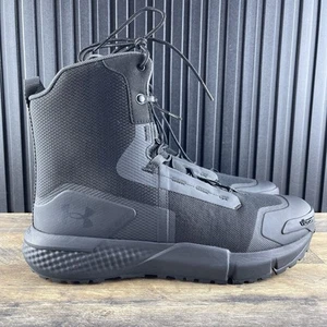 Under Armour UA Charged Valsetz Size 13 Mens Black Side Zip Boots - Picture 1 of 10