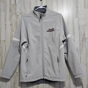 Holloway Team Penske Racing Gray White Full Zip Softshell Jacket Size Small - Picture 1 of 10