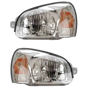 Pair Headlights For Hyundai Santa Fe 2003 2004 2005 2006 - Picture 1 of 3