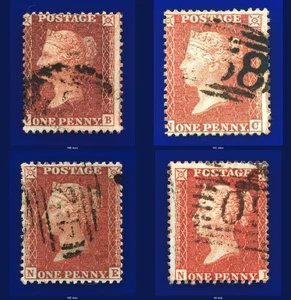 1856 SG29 1d Posiciones Rojo-Marrón NB-NI Buen Usado Elección de 4 kblp - Imagen 1 de 9
