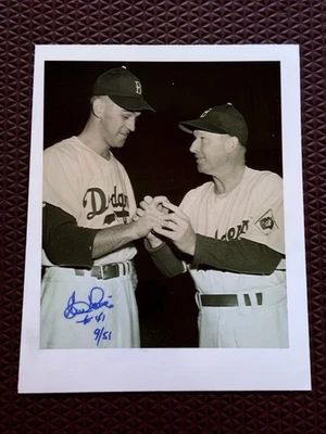 Clem Labine Signed Autograph 8x10 Photo Dodgers - Image 1 of 2