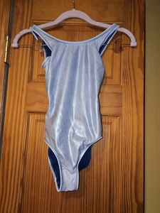 Traje de baño Justice For Girls Irridiscente metálico azul claro de una pieza talla 7 - Imagen 1 de 3