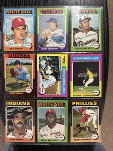1975 TOPPS BASEBALL 9 CARD LOT - Bild 1 von 2