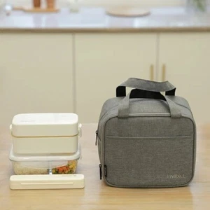 Food Storage Freezable Cooler Bag Lunch Box Insulated Lunch Tote Bag Foldable - Picture 1 of 17