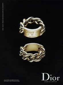DIOR - Fashion Gold Jewellery - Italy Vogue Magazine 1-Page PRINT AD - Picture 1 of 1