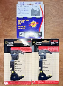 Lote 2 casetes correctores de despegue Smith Corona y 1 cinta serie H R7320-2 - Imagen 1 de 5