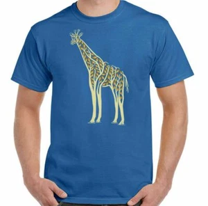 Giraffe T-Shirt Tree Mens Contemporary Animal Environment Fashion Top Gift Zoo - Picture 1 of 16