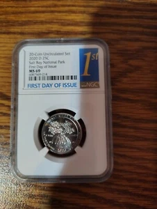 2020 D 25C Salt Bay National Park NGC MS 69 ONLY TOP POP ------- 8/0 - Picture 1 of 2