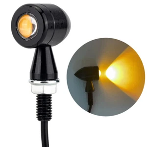 2Pcs Motorcycle Led Turn Signal Light Mini Bullet Moto Amber Flashing Light - Picture 1 of 8