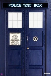 PÓSTER DE TELEVISIÓN DOCTOR WHO ~ TARDIS ST JOHN AMBULANCIA 24x36 DR Police Box Lord - Imagen 1 de 1