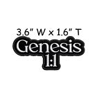 Genesis 1:1 Patch Embroidered Iron-on Applique Bible Religious Christian Bikers
