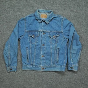 Vintage Jean Jacket Youth XL Blue Denim Trucker Womens Medium 80s - Picture 1 of 17