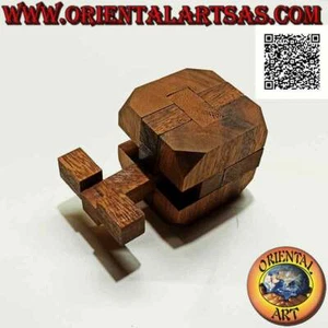 Gioco di logica (rompicapo), "il cubo diamante 3D" in legno di suar - Foto 1 di 6