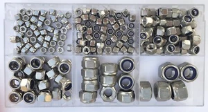 Sortiment-Stoppmuttern DIN 982 hohe Form  M4-M12 Edelstahl A2 190 Teile  - Bild 1 von 2