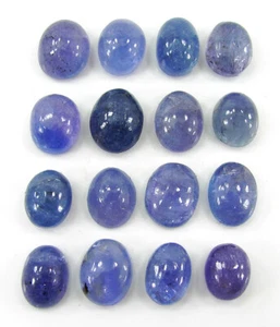 61.80 Ct Natural Tanzanita Piedra Suelta 9-11 Mm Cabujón 16 Pzs Lote - 63708 - Picture 1 of 5