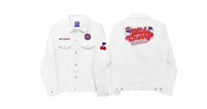 NEW Pepsi Wild Cherry & Cream XL WHTE DENIM Jacket Coat RARE - Picture 1 of 5