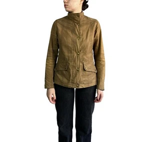 Barbour Emily Bond Women's Short Jacket Horseprint Ferndown Wax Coat Brown Sz 10 - Picture 1 of 20