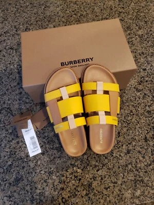 Сандалии Burberry Thelma 37 (желтые, коричневые, бежевые) рекомендуемая розничная цена производителя 790 долл. США - Изображение 1 из 4