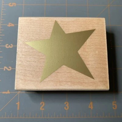 Hero Arts - Sello montado en madera grande sólido estrella grande Foto 1 de 4