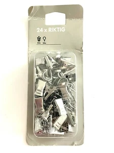 IKEA RIKTIG Vorhanghaken mit Clip 24er-Pack NEU - Bild 1 von 5