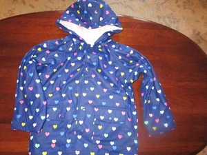 Pottery Barn Kids multi hearts raincoat size 7 photo shoot sample - Picture 1 of 3