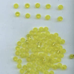Lego x 100 transgelbe Platte, rund 1 x 1 4073 Bulk Lot - Bild 1 von 1
