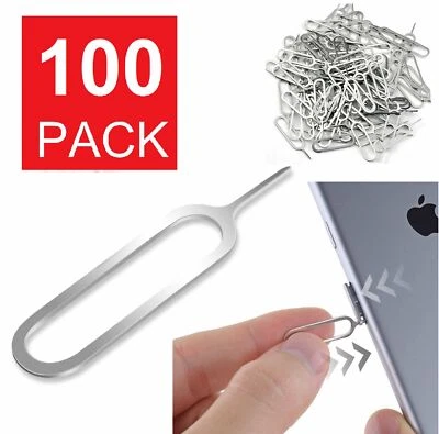 100× Sim Card Tray Ejector Eject Pin Open Key Removal Tool for iPhone Wholesale( - Image 1 of 4
