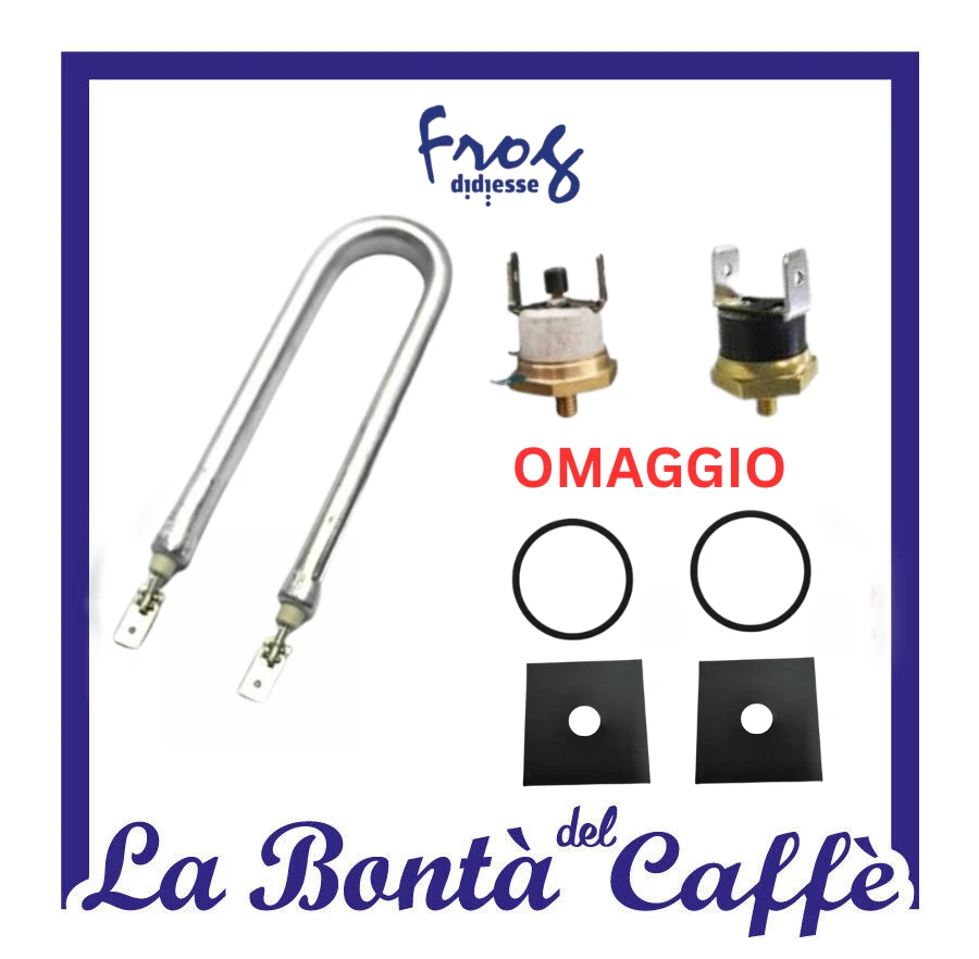 DIDIESSE FROG Kit Riparazione Macchina Caffe FROG Resistenza+Termostati 165°+95° + OMAGGIO