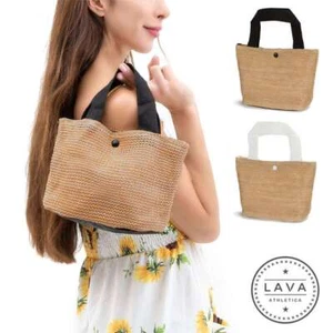Women Wicker Handbag Bag Tote Beach Straw Woven Summer Rattan Basket Bags SALE - Picture 1 of 14