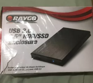 Raygo 2.5" USB 2.0 Sata HDD/SSD Aluminum Enclosure-Openbox - Picture 1 of 2