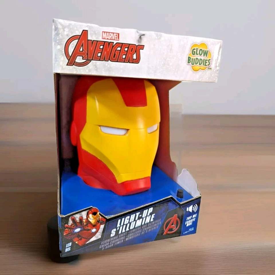 Case of 4 Marvel Avengers Glow Buddies Iron Man Light-up Night Light Colored LED