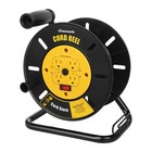 DEWENWILS Heavy Duty Open Cord Reel 4-Grounded Outlets Extension Cord Storage
