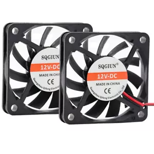 2x Lüfter Gehäuselüfter für PC Computer 60x60x10mm leise FAN 5V 12V 24V 2-Pin DE - Bild 1 von 10