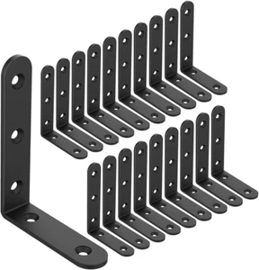 20 PCS L Corner Brace Heavy Duty Shelf Brackets 4 X 3 Inch L Joint Angle Bracket - Picture 1 of 11