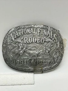 Hesston 1994 National Finals Rodeo Large Belt Buckle Sealed Original Pkg - Picture 1 of 4