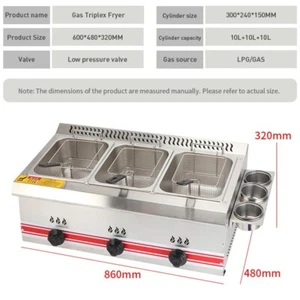 Commercial Kitchen Restaurant Catering Equipment Chicken Potato One Tank Fat Fry - Picture 1 of 6