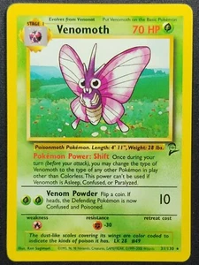 Venomoth 31/130 2000 Base Set 2 Pokemon Card WOTC Vintage - Picture 1 of 2