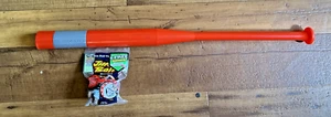 Official Junk Ball Plastic 31” Baseball Bat Red And Gray with Baseball Sealed - Picture 1 of 6